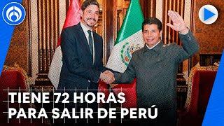 Perú declara persona non grata al embajador de México, Pablo Monroy; tiene que salir del país