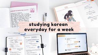 study korean everyday for a week + BTS concert in theater vlog