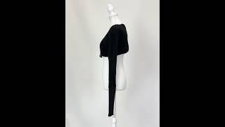 Tesla, Black MohairWool Blend Crop Bolero Cardigan, Size S, $79