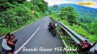 Riding Suzuki Gixxer 155 Naked on the Mountain Roads - Handling and Power with Raw Exhaust Note.