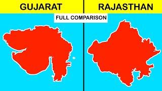 Gujarat vs Rajasthan Full State Comparison unbiased in hindi | Rajasthan vs Gujarat