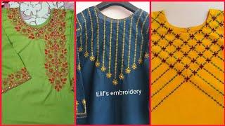 Hand Embroidery for gala design # Splendid hand Embroidery for Summer Dress