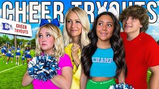 MY 3 KiDS TRY OUT FOR HiGH SCHOOL CHEER! *EMOTiONAL*