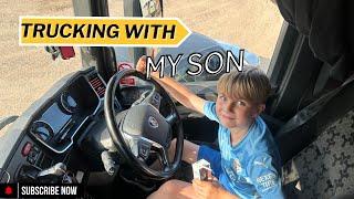 Trucking Vlog with My Son: A Day of Hauling Straw