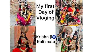 My first vlog  please support karo || getting ready for Jhaki️||#youtube #radhakrishna #vlog