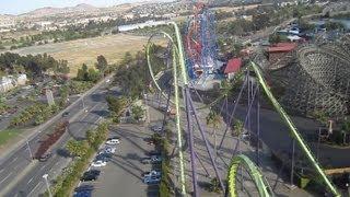 Medusa front seat on-ride HD POV Six Flags Discovery Kingdom