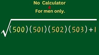 For Men Only! | Math Olympiad Problem For Real Men Who Know How To Mathematics.