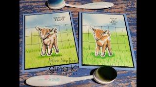 Stamp a Simple Scene with Farmyard Friends from Gina K. Designs