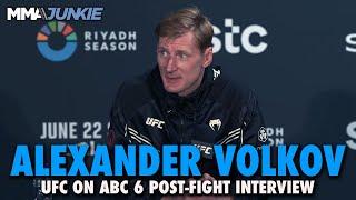 Alexander Volkov Talks Sergei Pavlovich History After Win: 'Be More Respectful' | UFC on ABC 6