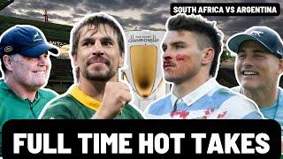 SOUTH AFRICA vs ARGENTINA | FULL TIME HOT TAKES | RUGBY CHAMPIONSHIP