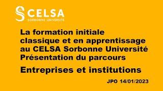 JPO CELSA 2023 - Conférence Entreprises et Institutions