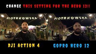 GoPro Hero 12 vs DJI Osmo Action 4 - Low Light Tests pt. 2