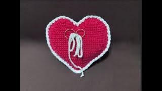 Tuto coussin coeur porte alliance au crochet