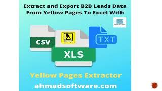 How do I extract and save data from Yellow Pages to Excel?