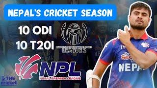 Nepal's Upcoming Busy Cricket Season || 10 ODIs & 10 T20Is || Full Schedule Update