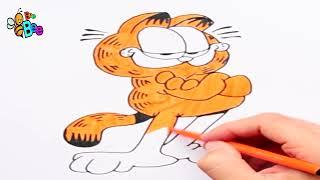 How to draw Garfield