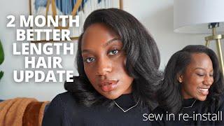 BETTER LENGTH HAIR UPDATE | bundles for natural hair, sew in maintenance tips | Kameron Monet