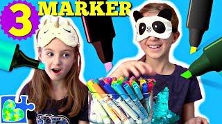 3 MARKER CHALLENGE || Coloring LOL Dolls, Pinkie Pie, Beanie Boos!