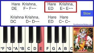 Hare Krishna Mantra (Dhun) - Piano Tutorial with Notes