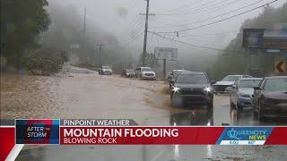 Flooding blocks access to Boone coming from Blowing Rock