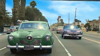 California 1952, Hollywood to Sunset Strip in color [60fps,Remastered] w/sound design added