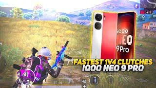 FASTEST 1vs4 CLUTCHES IQOO NEO 9 PRO  SMOOTH + 90FPS PUBG / BGMI TEST 2024