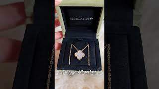 VAN CLEEF & ARPELS UNBOXING | VCA Alhambra Necklace  #shorts #vancleef #vancleefarpels #unboxing