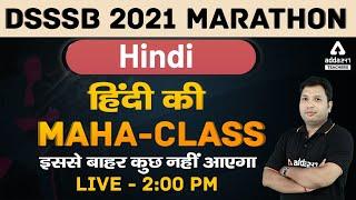 DSSSB 2021 | Hindi Marathon | हिंदी की MAHA-CLASS इससे बाहर कुछ नहीं आएगा