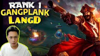  LangD Gangplank - One Shot 2 Kills - LangD Rank 1 Gangplank vs Garen