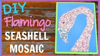 Flamingo Seashell Mosaic How To ~ Craft Klatch Beach Crafting with Nature Series DIY