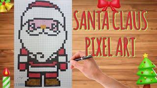 Cómo Dibujar a SANTA CLAUS en Pixel Art Tutorial Paso a Paso 