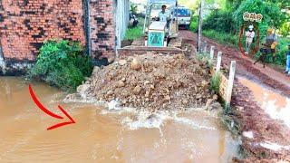 Complete100% Deleted Water ​​In Small Space House​​ by Mini Bulldozer Pushing Dirt & 5-T Dump Truck