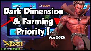 New Dark Dimension Best Characters! | New Farming Priority For Mid Gamers!| Marvel Strike Force