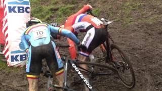 Mathieu Van der Poel and Wout Van Aert incident at 2016 UCI Cyclo-cross World Championships