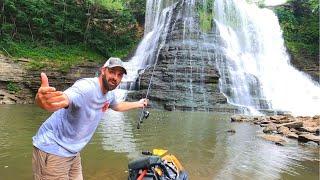 INSANE Fishing under HUGE WATERFALL!! in Tennessee    Special #4
