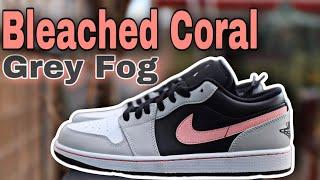 AIR JORDAN 1 LOW BLEACHED CORAL GREY FOG