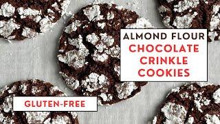 Fudgy Almond Flour Chocolate Crinkle Cookies | Gluten-Free Holiday Treat!