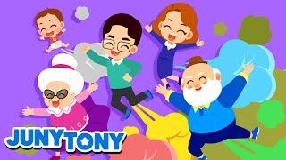 We Are a Gassy Poopy Family | The Funny Fart Family | Kids Songs | JunyTony