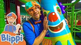 Learn With Blippi At An Indoor Kids Playground! | Educational Videos For Toddlers