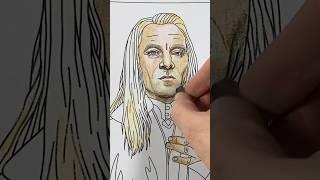 Harry Potter coloring book: Lucius Malfoy. #coloringbook #harrypotter #malfoy #artprocess #pastel