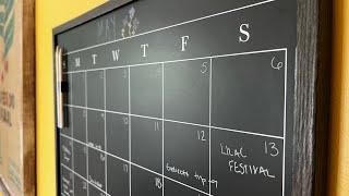 U Brands Chalkboard Calendar Review