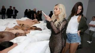 Kim stands over naked figure of HERSELF in bed with Trump