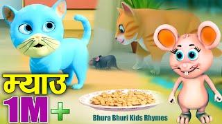 Meow Meow म्याउ म्याउ|Popular Rhymes For Children |Children Music |Mau Mau |Myau Myau|Famous Rhymes