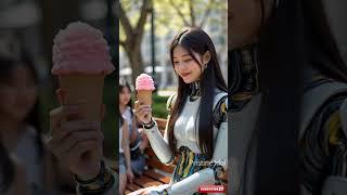 로봇이 아이스크림을 먹어?! Robot Eating Ice Cream?! #shorts #robot #humanoid #aiart