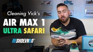 Cleaning Vick Almighty’s Air Max 1 Ultra Safari with Reshoevn8r