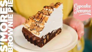 S'mores Brownie Meringue Pie Recipe | Cupcake Jemma