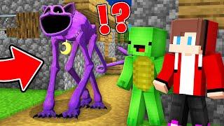 JJ And Mikey vs SCARY MONSTER CAT Security House in MInecraft Maizen