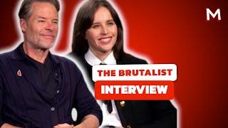 'The Brutalist' Stars Guy Pearce & Felicity Jones Dish on That Epic Runtime and More | Interview