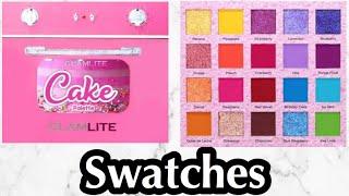 Glamlite Cake Eyeshadow Palette Swatches