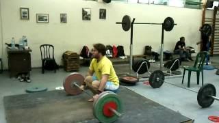 barefoot powerclean and push press, 95kg